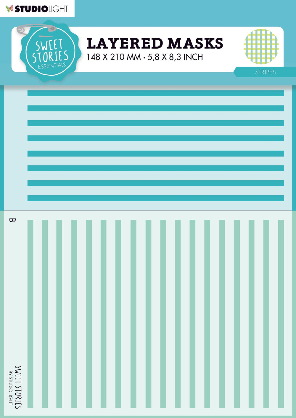 SL Masque Rayures Douces Histoires 150x210x1mm 1 PC nr.190
