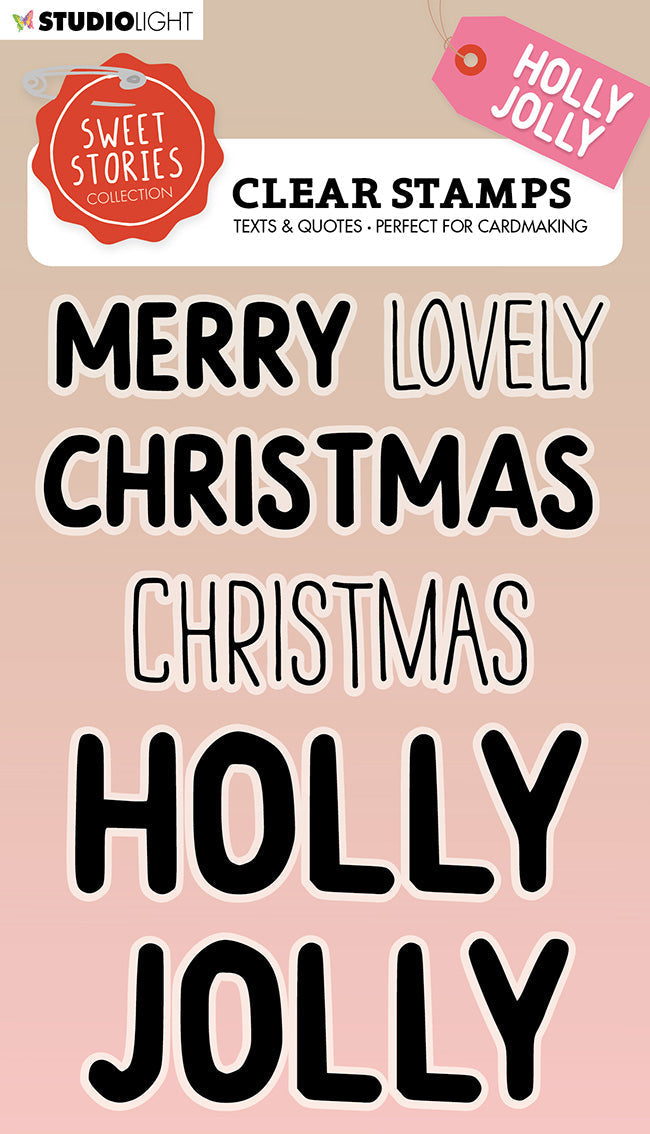 SS Tampon Transparent Citations Grande Holly Jolly Douces Histoires 148x105x3mm 6 PC nr.294