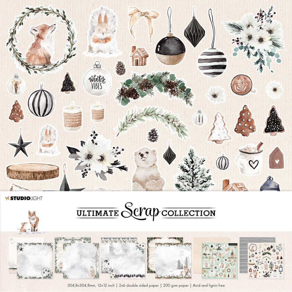 SL Bloc de papiers de scrapbooking Christmas Ultimate 304,8x304,8x3mm 12 feuilles n°31