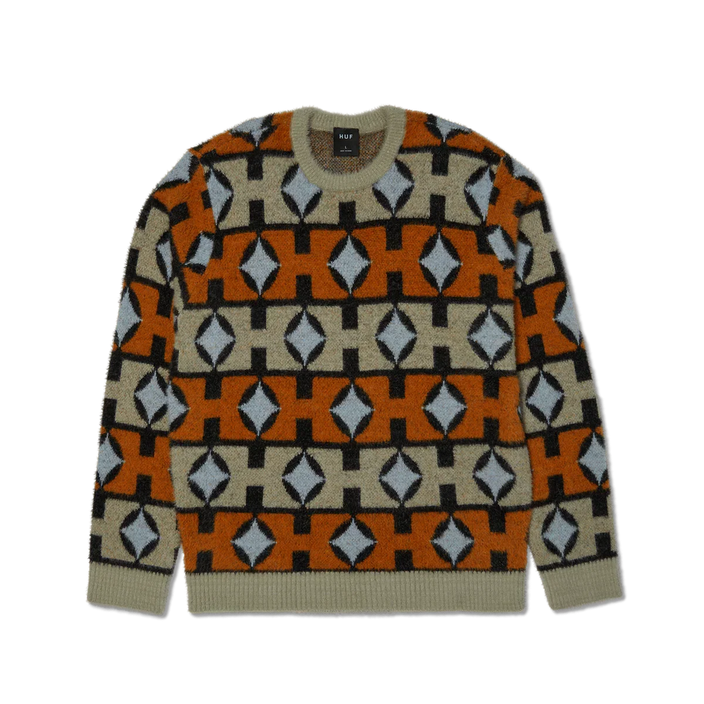 HUF 'Space Age' Crewneck Sweater - Sunset