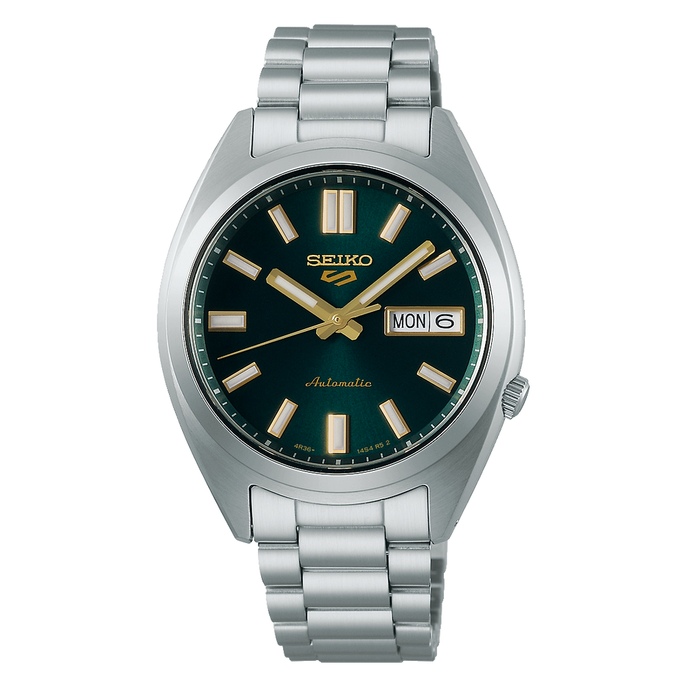 SEIKO 5 Sports SNXS Vintage Gold Collection in Green Tie | SRPL57K1