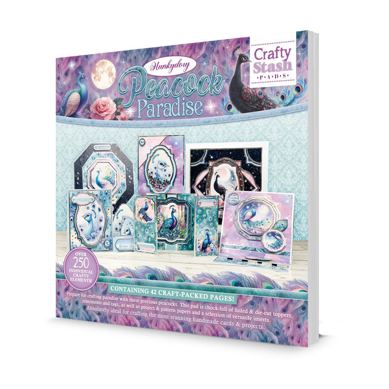 Blocs de papier Crafty Stash - Paradis des paons