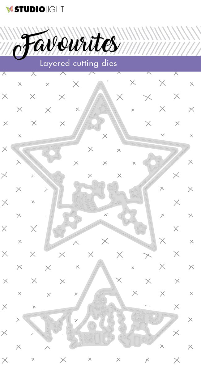 SL Matrices de découpe et d'embossage Favoris superposés 100x150mm n°296