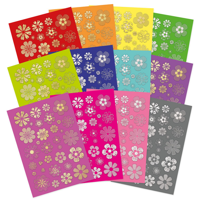 Éléments floraux en feuille et découpés Bold & Bright Stickables