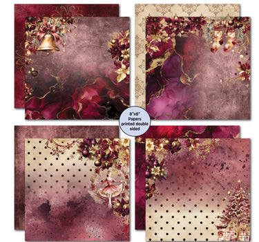 3Quarter Designs Sugarplum Wreath 8x8 Paper Pack