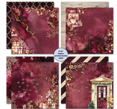 3Quarter Designs Sugarplum Wreath 8x8 Paper Pack