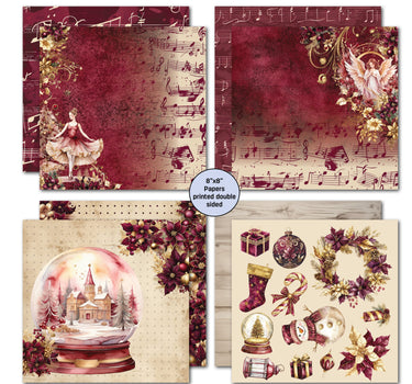 3Quarter Designs Sugarplum Wreath 8x8 Paper Pack