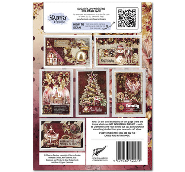 3Quarter Designs Sugarplum Wreath  6x4 Card Pack
