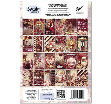 3Quarter Designs Sugarplum Wreath - Tuck N Play Cards
