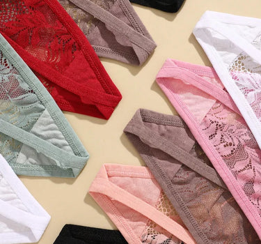 5PCS Lace Temptation G-String Set – Sheer Lace, Sexy & Soft G-Strings