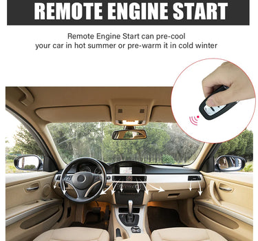Car Start Stop Keyless Entry System Remote Start Kit Smartphone Control Universal One-button Start Push Systems
