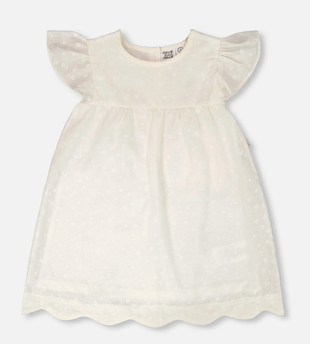 Robe en popeline | Blanc | Deux Par Deux