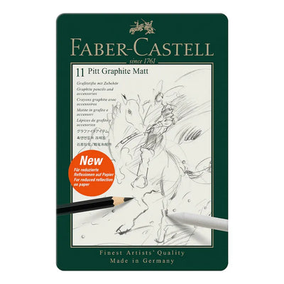 Faber-Castell PITT GRAPHITE MATT TIN OF 11