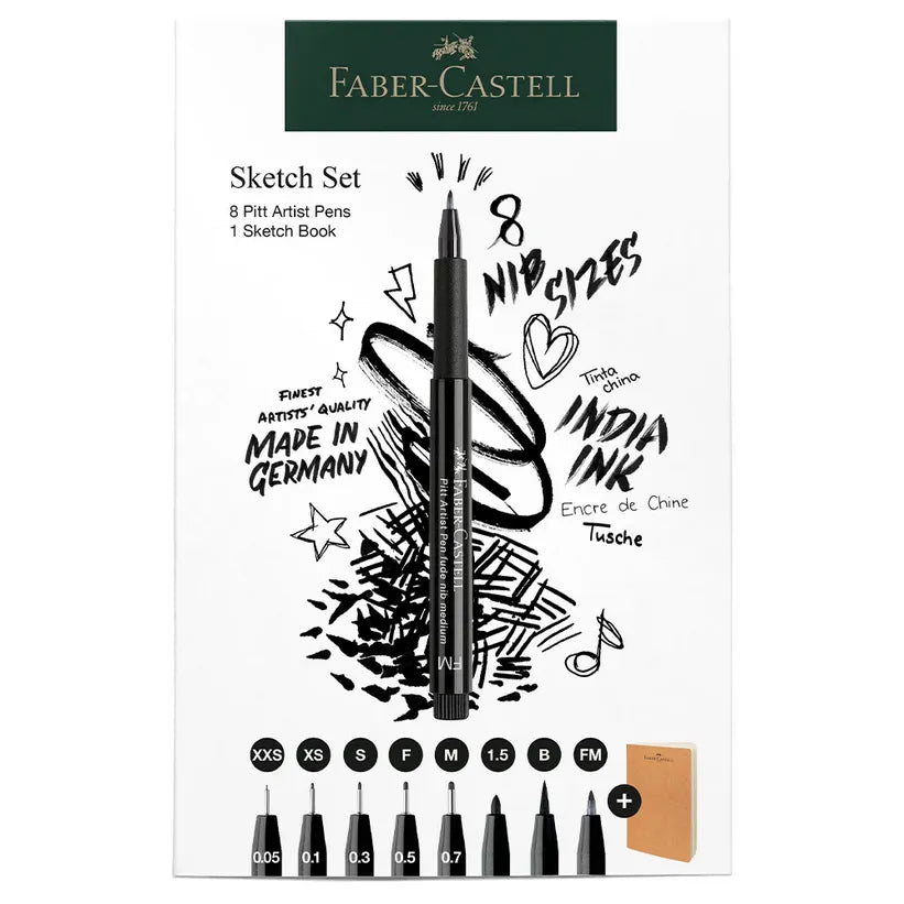 Faber-Castell - Kit de Feutres Pitt Artist + Carnet de croquis