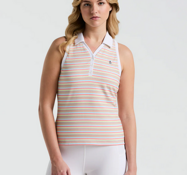 **Ribbed Fine Line Stripe Sleeveless Top