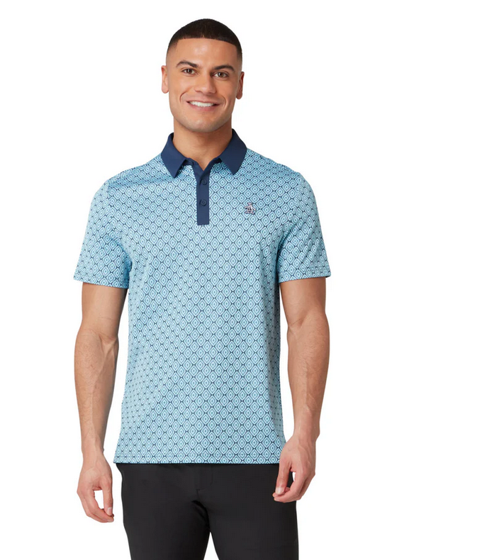 Polo à manches courtes jacquard bohème