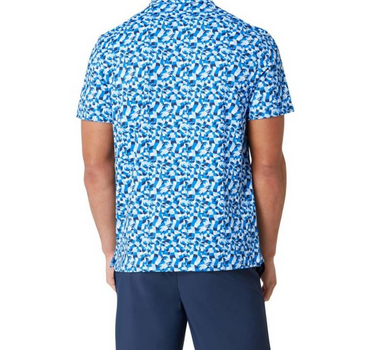 **Underwater Mosaic Print Short Sleeve Polo