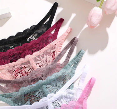 5PCS Lace Temptation G-String Set – Sheer Lace, Sexy & Soft G-Strings