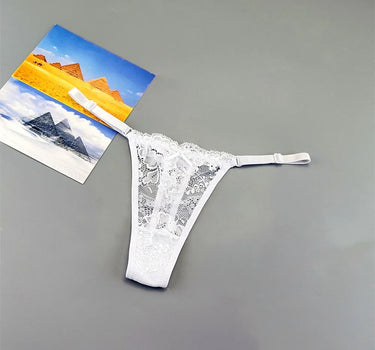3PCS Lace Thong Set – Sheer, Strappy & Seductive