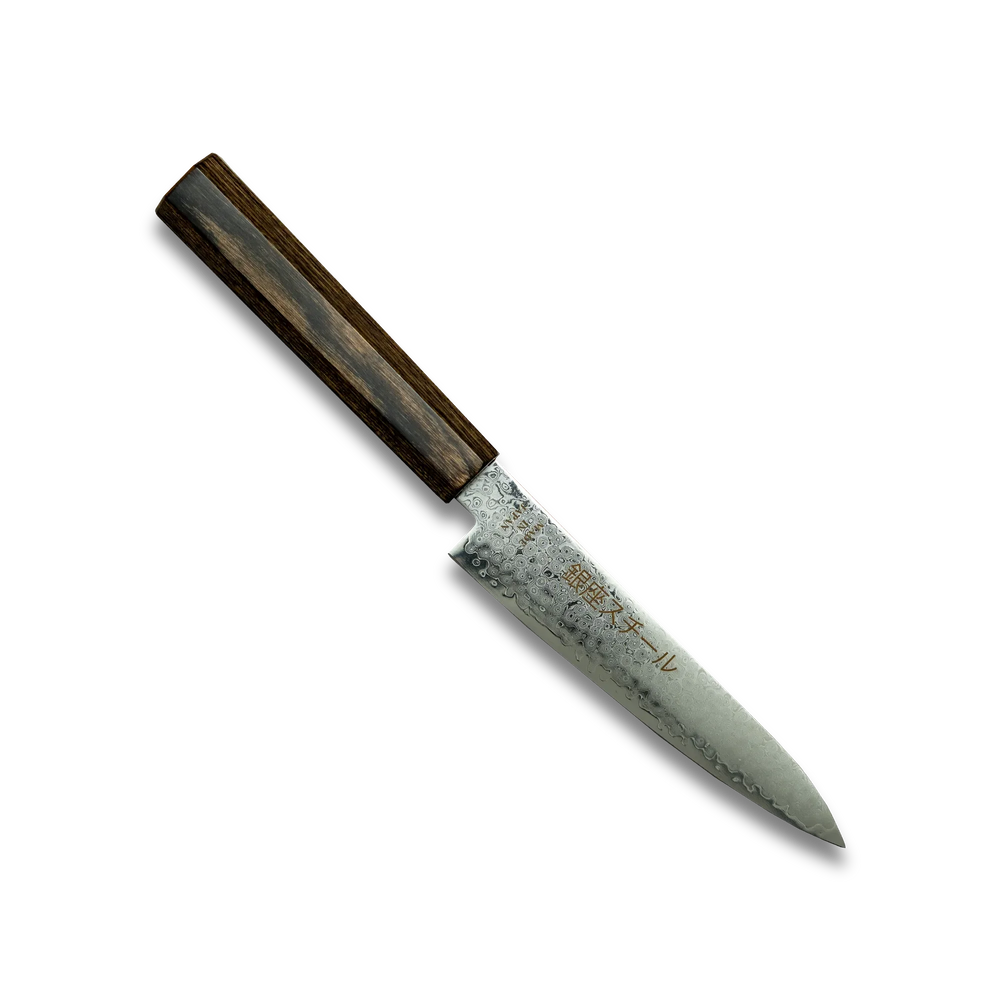 Série Seiryū (青龍) - Couteau d'office 150 mm en acier Damas VG10