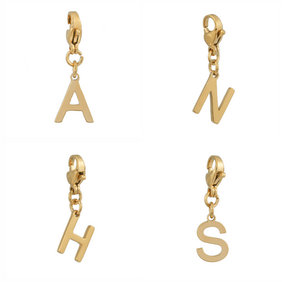 BRELOQUES MINI LETTRES SOLIDES A–Z en OR : Pendentif Initial Alphabet Délicat pour Colliers et Bracelets — 12,50 $