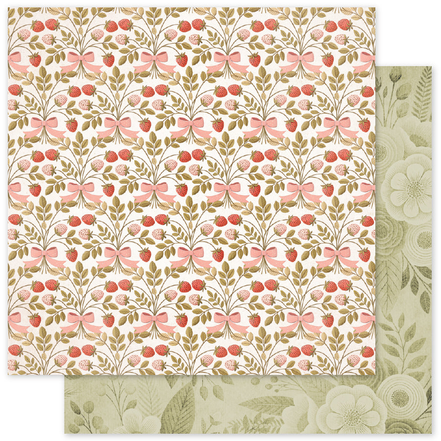 Strawberry Friends Basics E 12 x 12 Paper (12 pc Bulk Pack) 34899 — Ecstasy Crafts