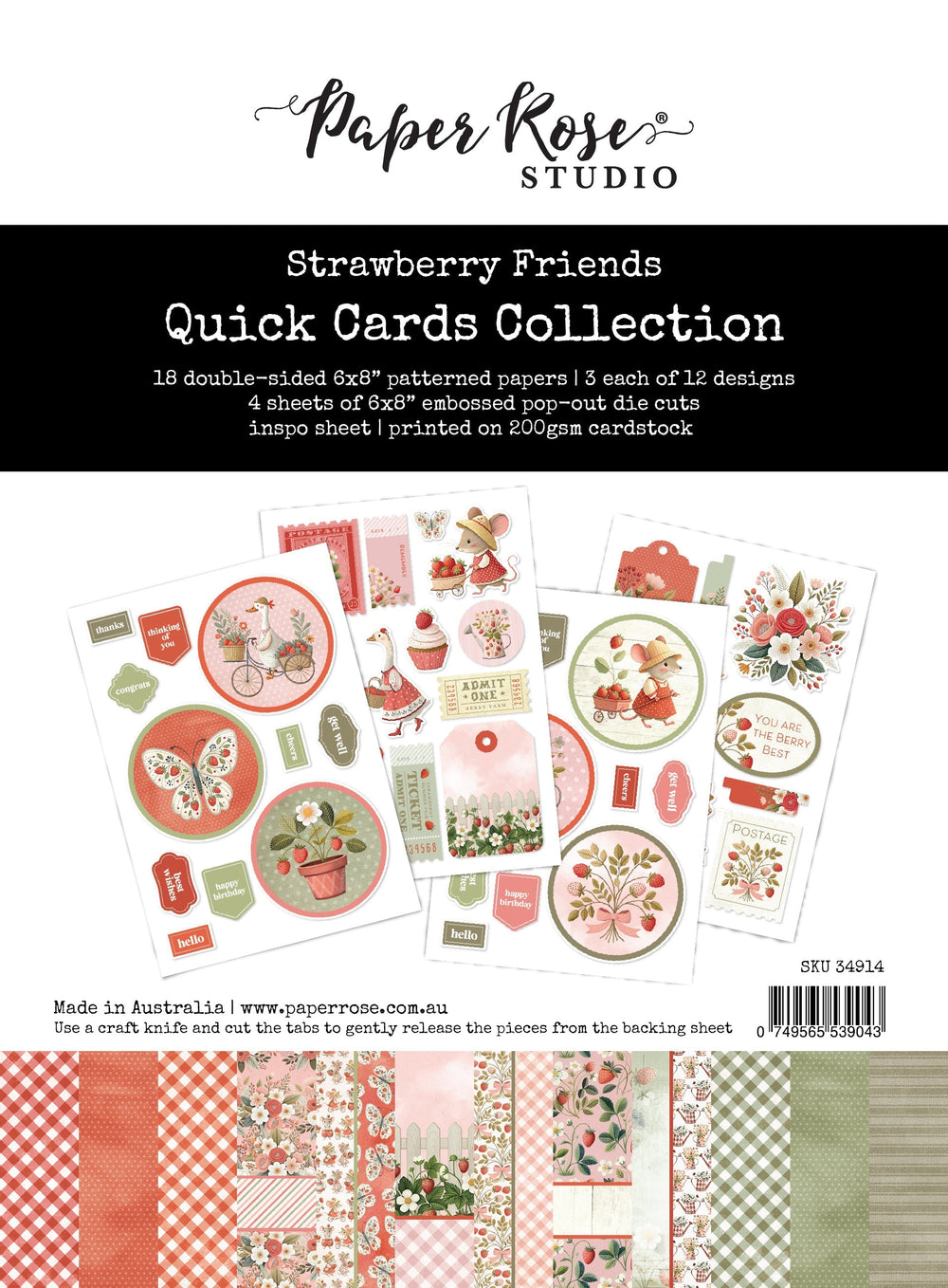 Collection de cartes rapides Strawberry Friends 34914