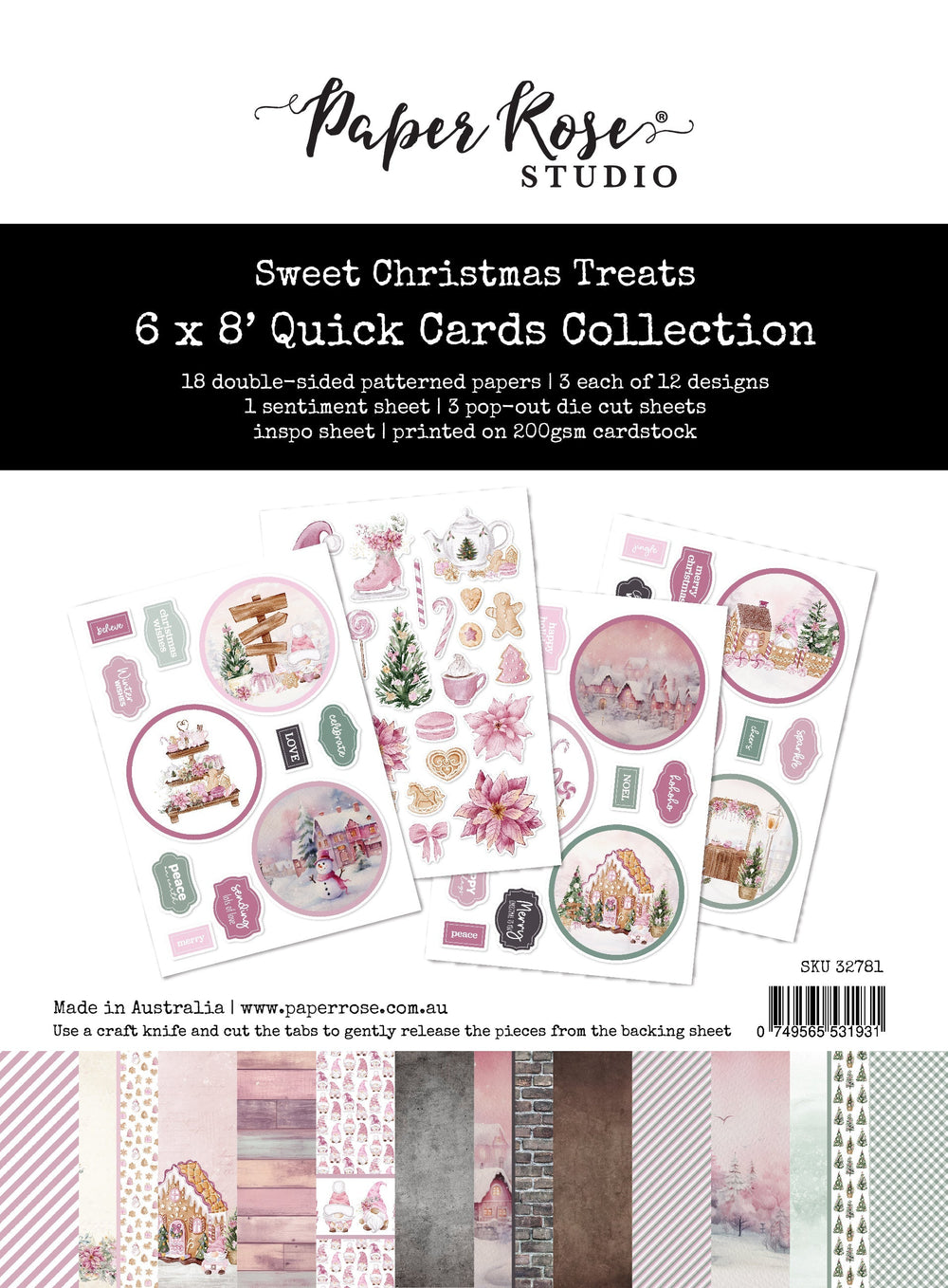 Sweet Christmas Treats 6x8" Quick Cards Collection 32781 — Ecstasy Crafts