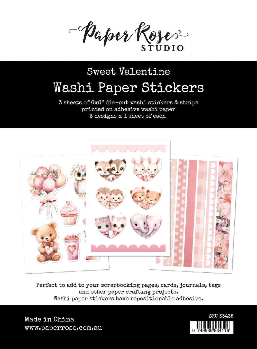Autocollants Washi Tape Doux Saint-Valentin 33435