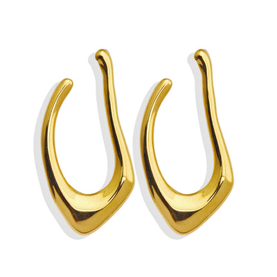 Boucles d'oreilles TARAJI Forme Abstraite en Or