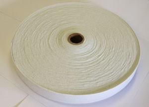 Élastique tressé en polyester blanc, 25 MM (1")