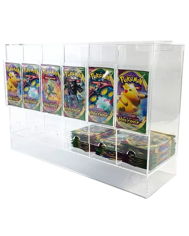 Pokémon Booster Pack 6-Slot EVORETRO Acrylic Display Dispenser - 4 Packs — EVORETRO Canada