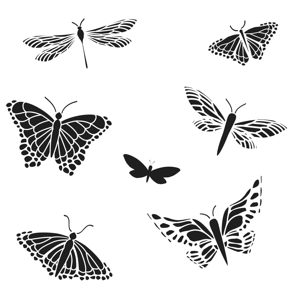 The Crafters Workshop Pochoir 6x6 Mariposas