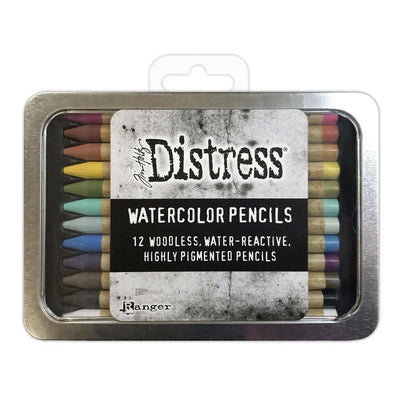 Crayons Aquarelle Tim Holtz Distress - Ensemble 1 (12 couleurs)