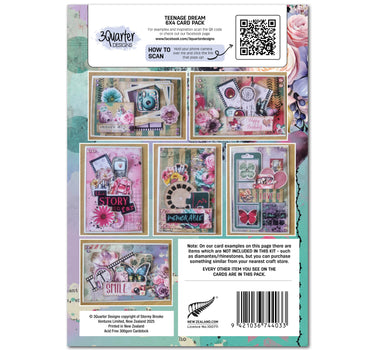 3Quarter Designs Teenage Dream 6x4 Card Pack