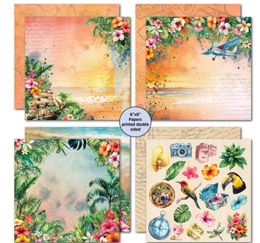 3Quarter Designs Tropic Excursion 8x8 Paper Pack