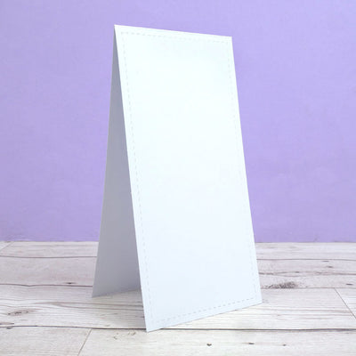 Cartes vierges pliées en tente avec bord cousu et enveloppes – Format DL