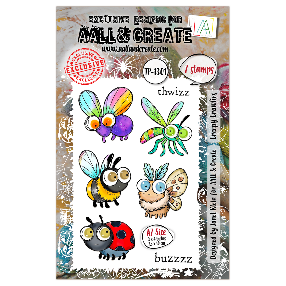 AALL and Create - A7 Stamp Set - Creepy Crawlies — Ecstasy Crafts
