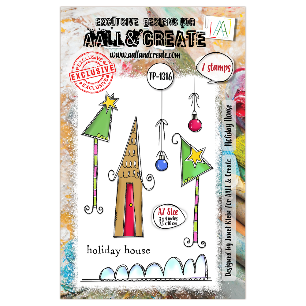 AALL and Create - Set de tampons A7 - Maison de vacances