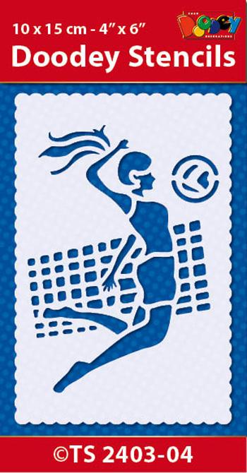Pochoir 10x15 cm Volley-ball