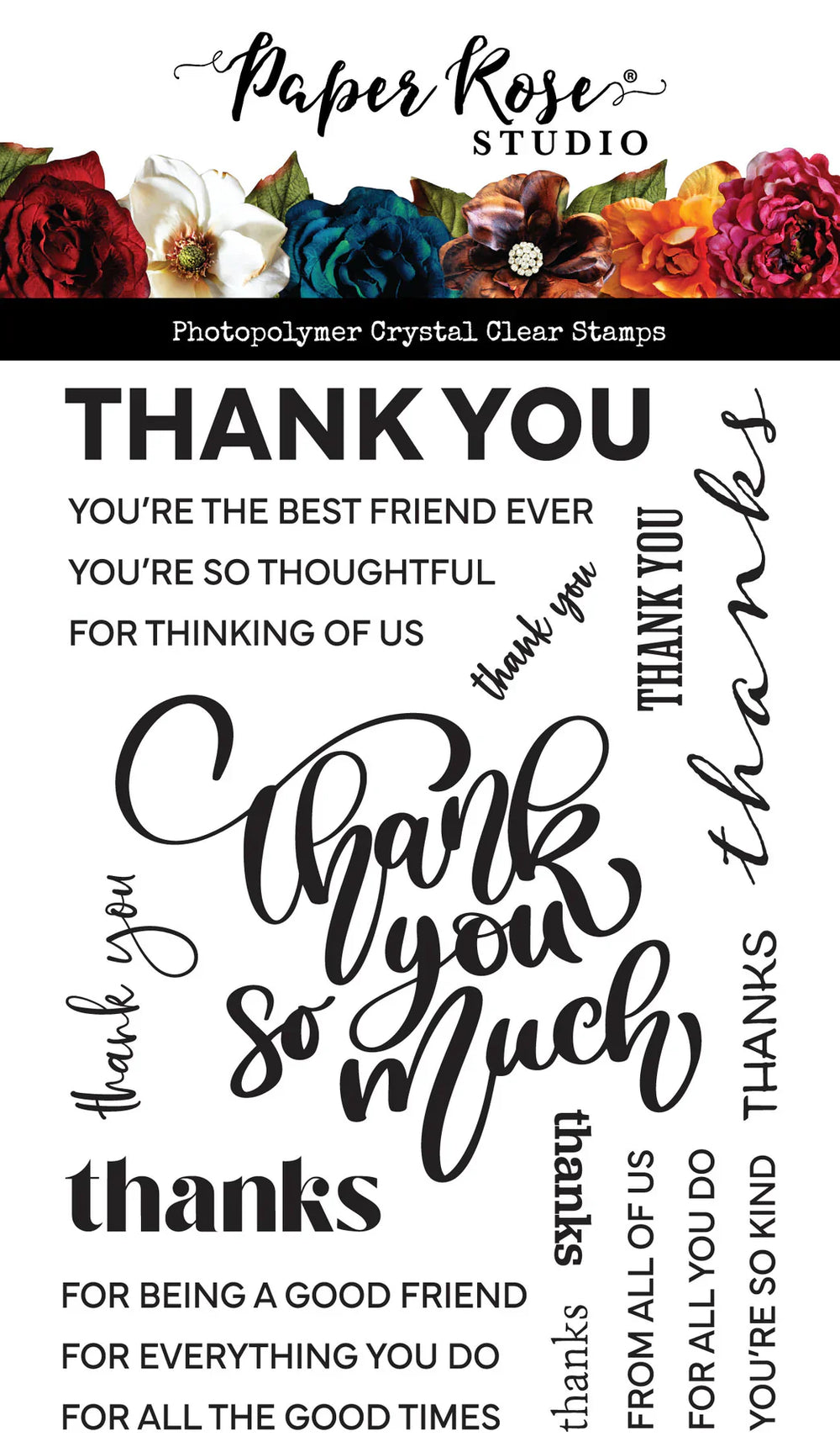 Thank You Clear Stamps 34401 — Ecstasy Crafts