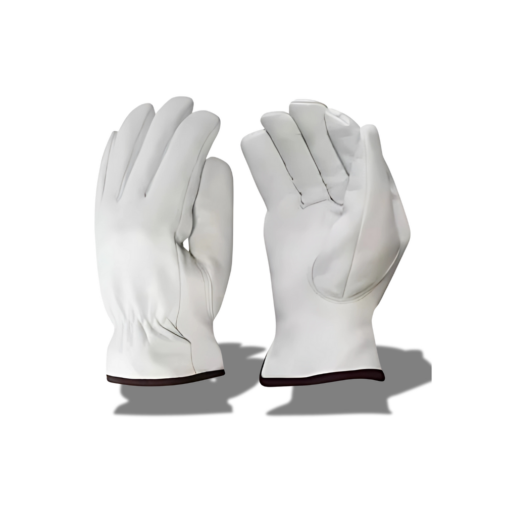 Gants de travail blancs, doublure hiver