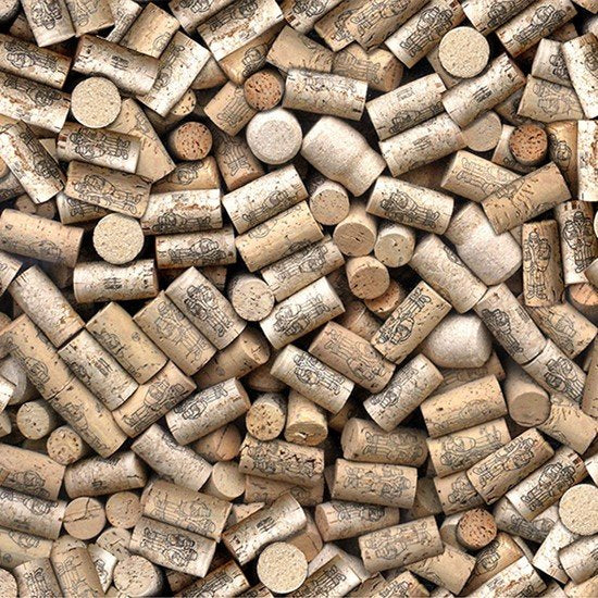 Hoffman Fabrics- Through the Vine- Corks - Antique Beige — Cottage Quilting Ltd.