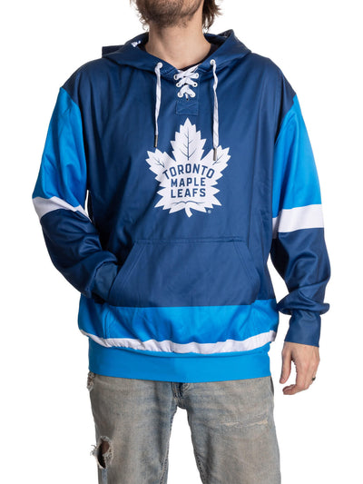 Toronto Maple Leafs – Chandail à capuchon avec lacets de hockey
