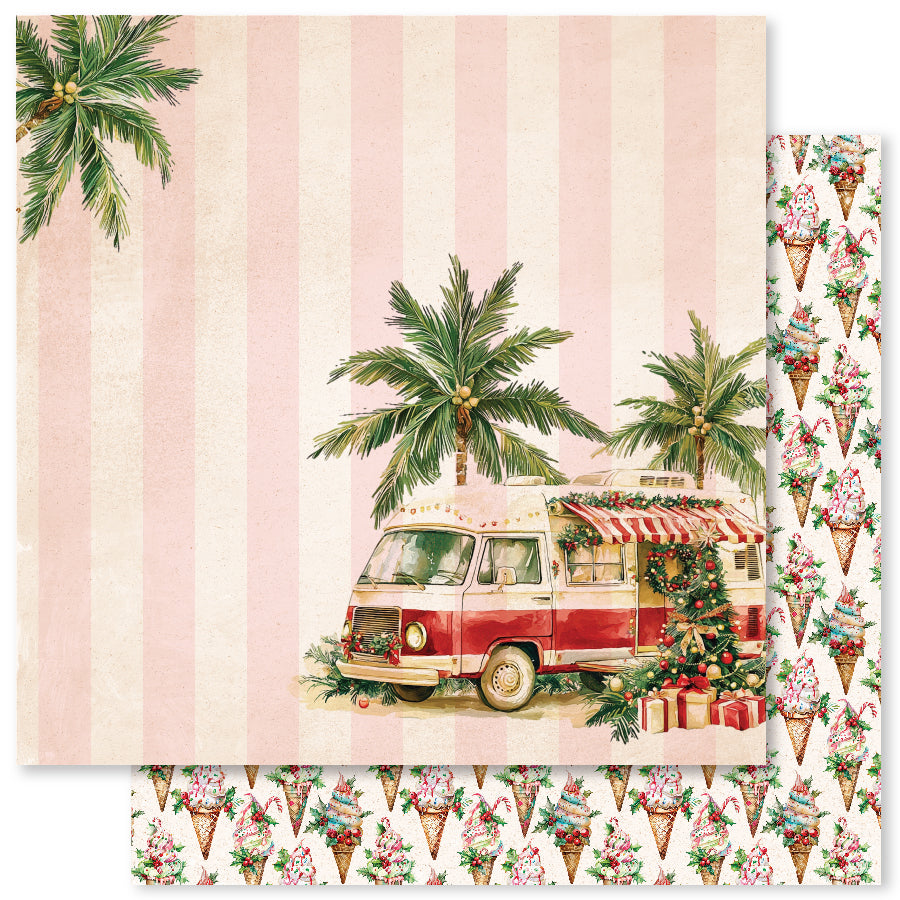 Tropical Christmas F 12x12 Paper (12pc Bulk Pack) 33132 — Ecstasy Crafts