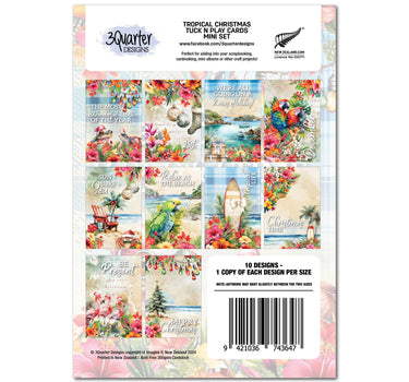 3Quarter Designs Tropical Christmas Tuck N Play Cards Mini Set