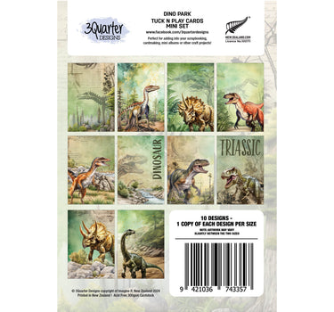 3Quarter Designs Dino Park Tuck N Play Cards Mini Set