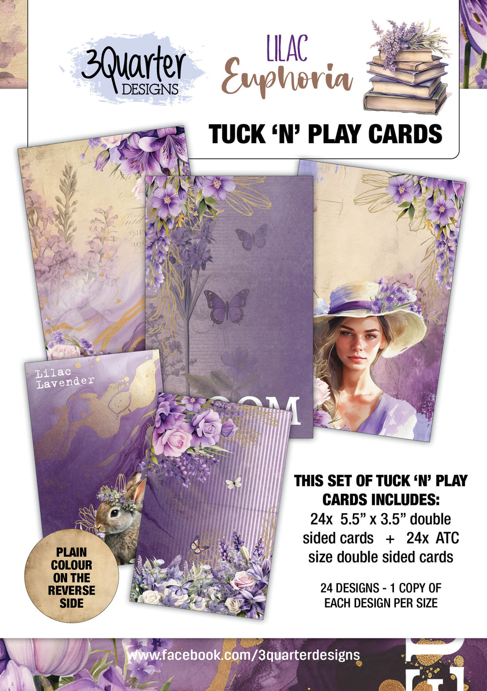 3Quarter Designs Lilac Euphoria - Cartes Tuck N Play