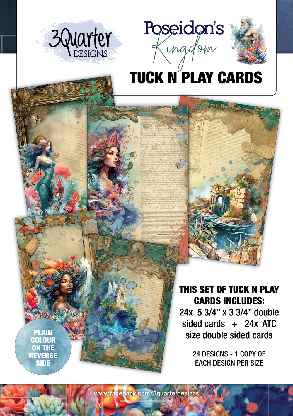 3Quarter Designs Poseidon's Kingdom Tuck N Play Cards