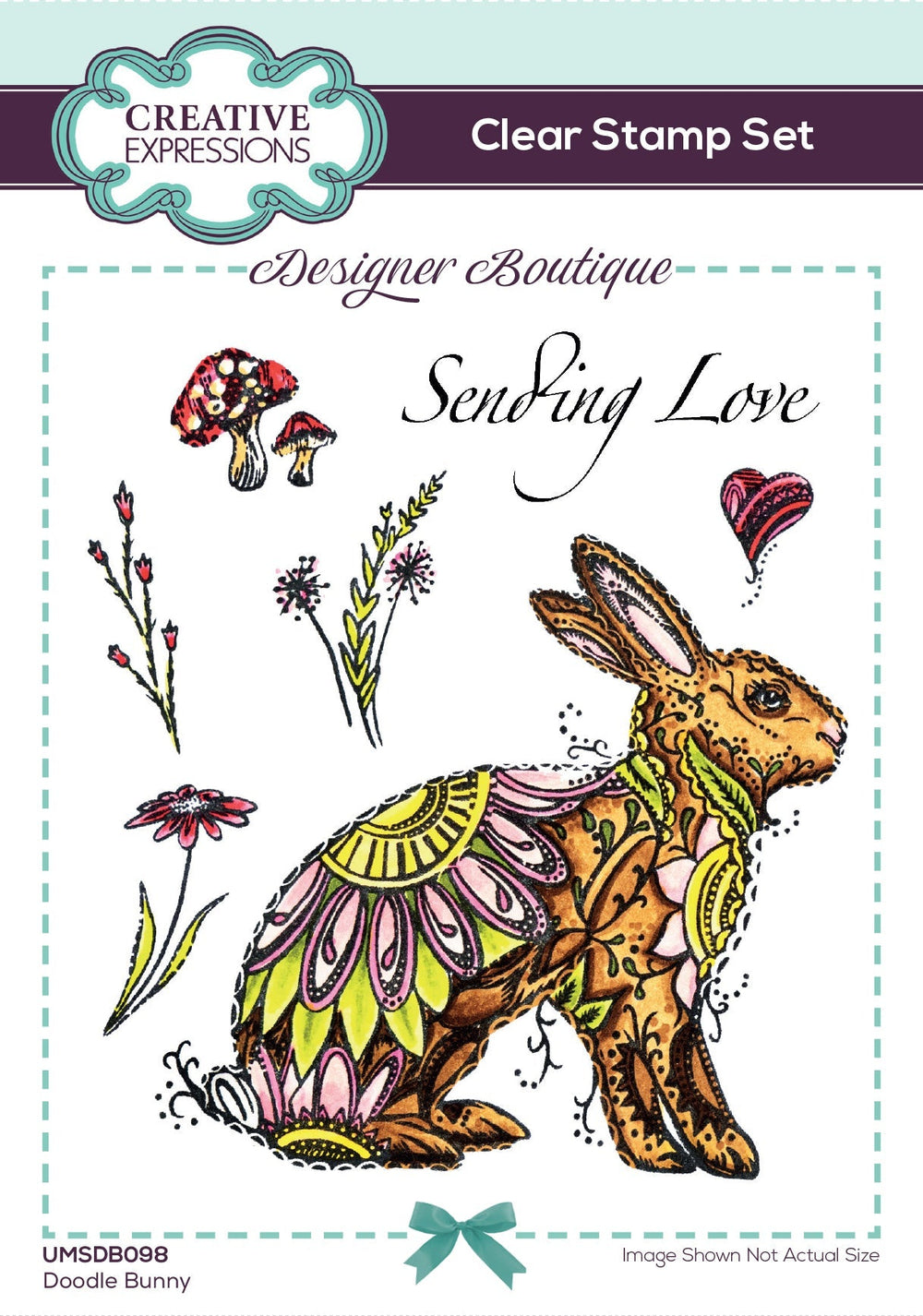 Creative Expressions Designer Boutique Tampons transparents Lapin gribouillis 15,24 cm x 10,16 cm